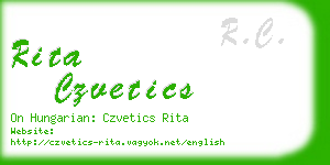 rita czvetics business card